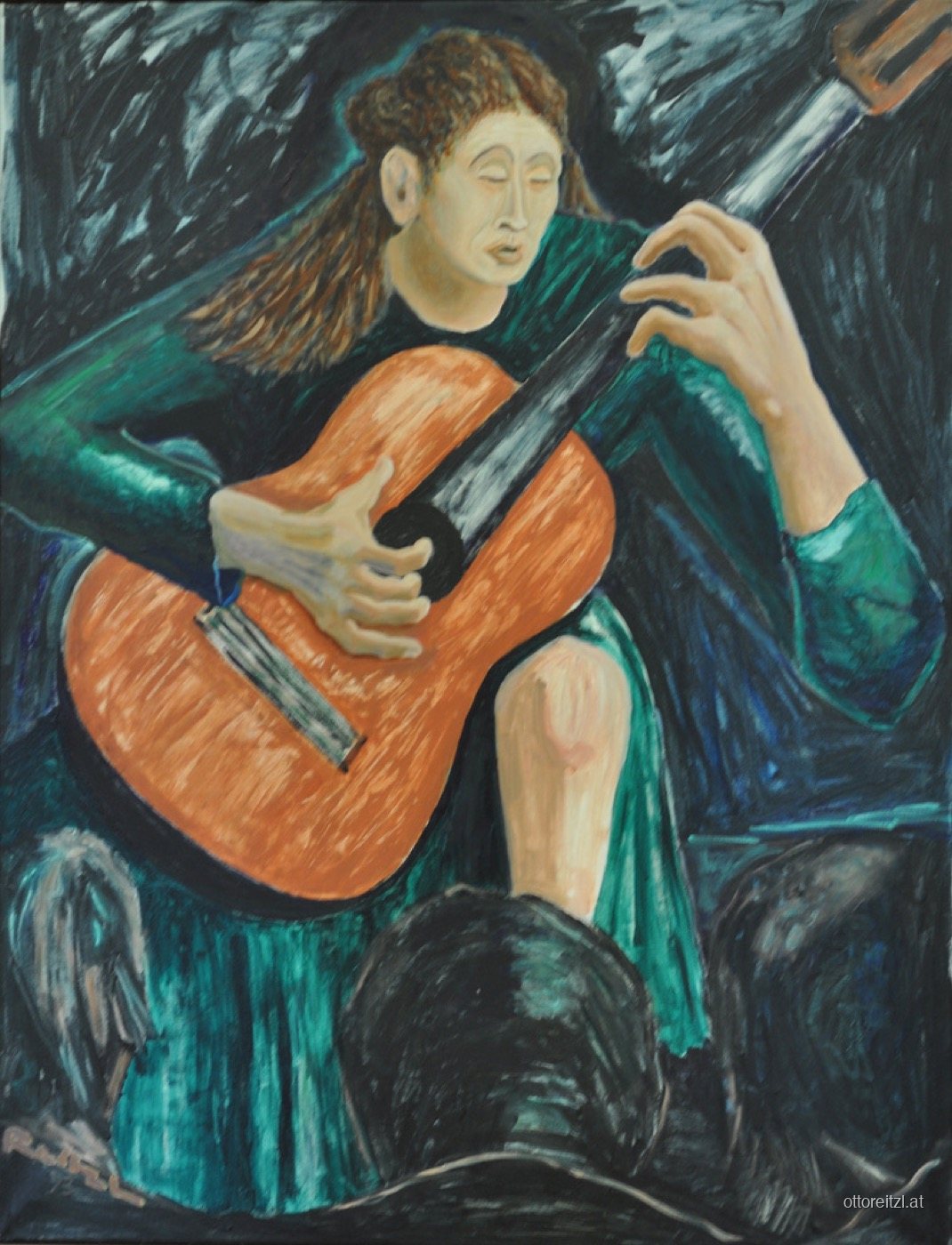 Die Gitarrenspielerin